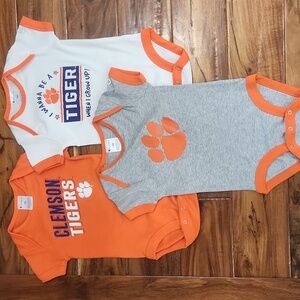 NCAA Clemson Tigers Orange and Gray Bodysuits
